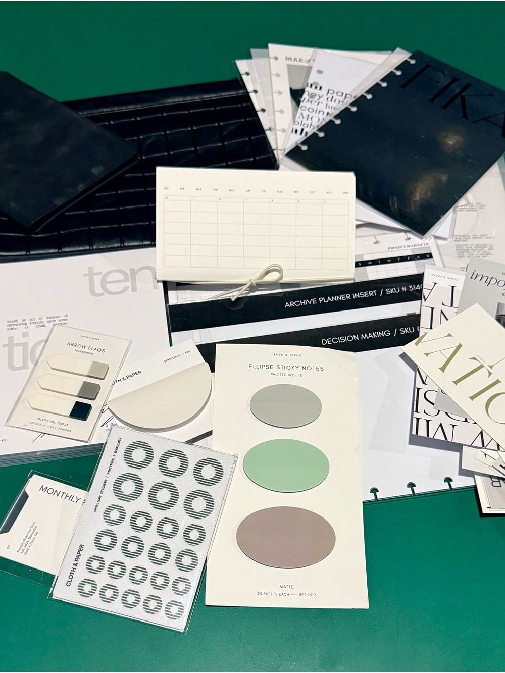 NEW Cloth & Paper Planner Bundle. All items are from their monthly subscription.